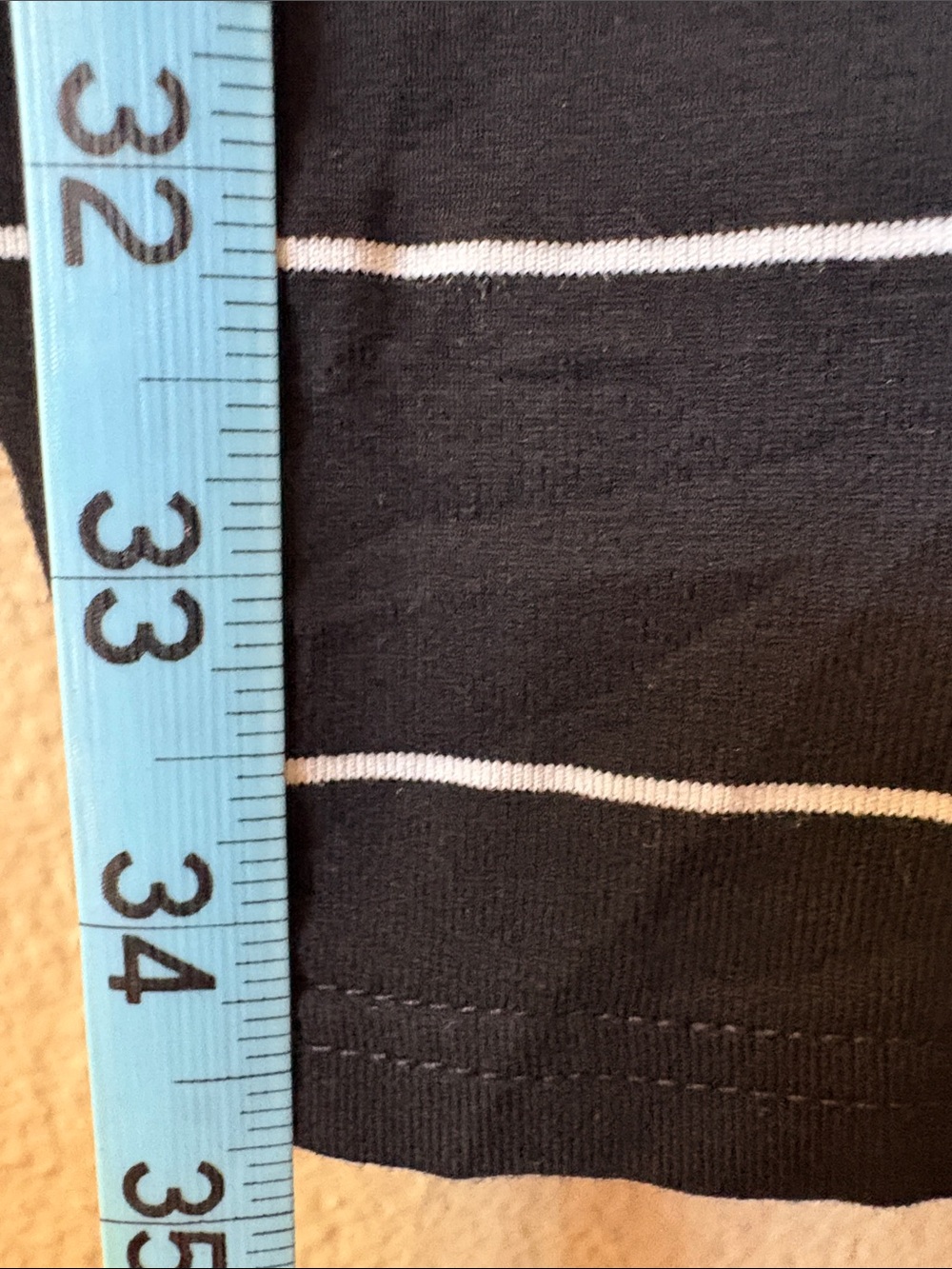 Ellison Black Striped Tunic Dress Women's Large Oversized Mini Casual Cap Sleeve - Picture 5 of 8
